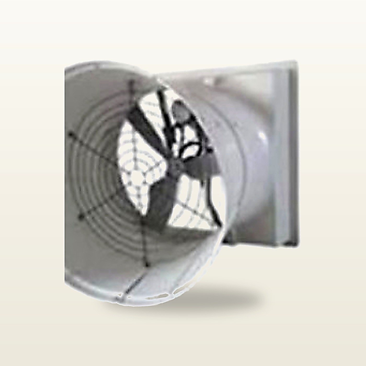 Cone exhaust fan installed on farm project